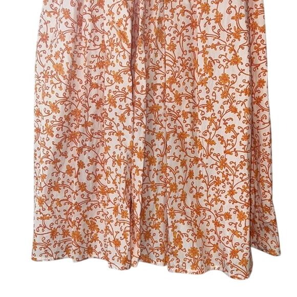 AQUA Ladies Orange & White Sleeveless Scilla Midi Dress, NWT! - Picture 4 of 5